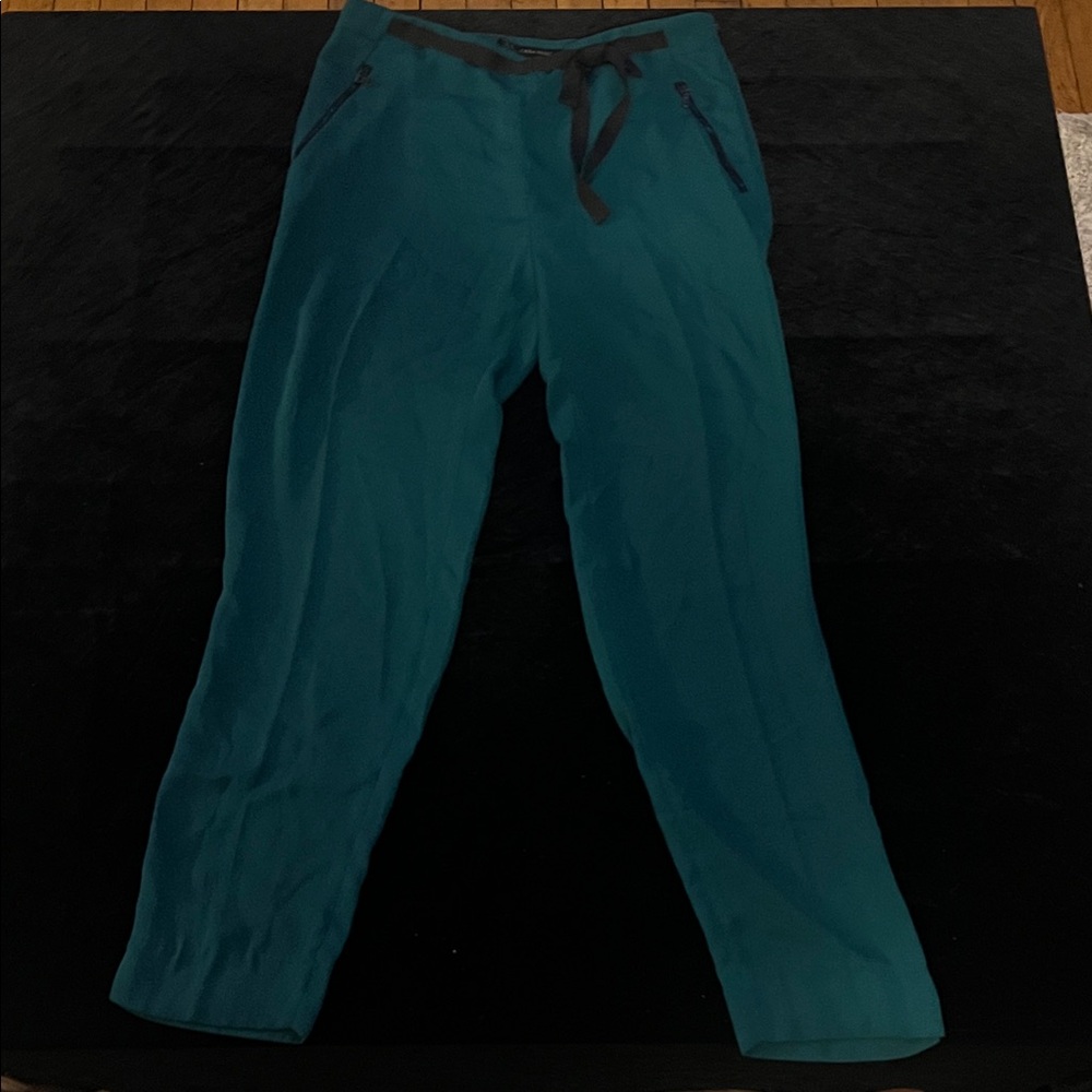Zara Women's Dark Teal Ankle Pants